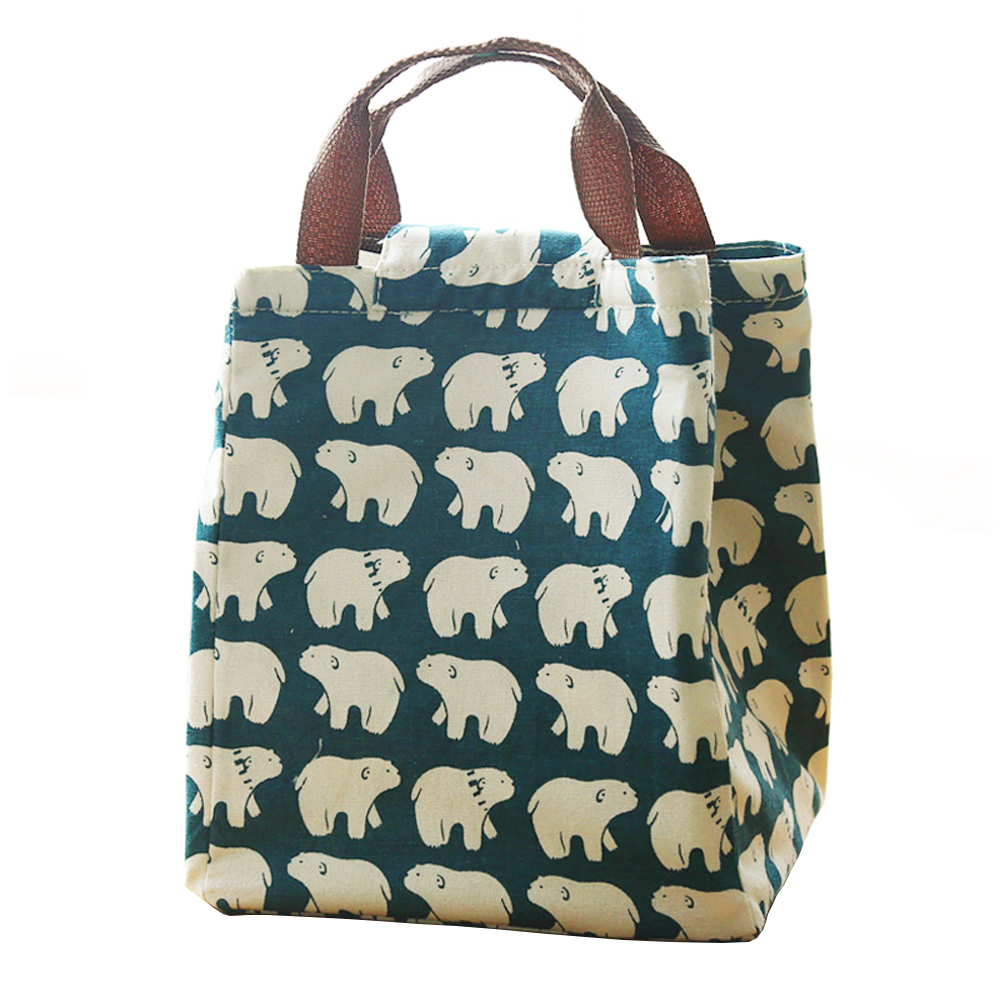 Insulated Bento Lunch Bag Die Cute Bear for Bento Lunch Bag
